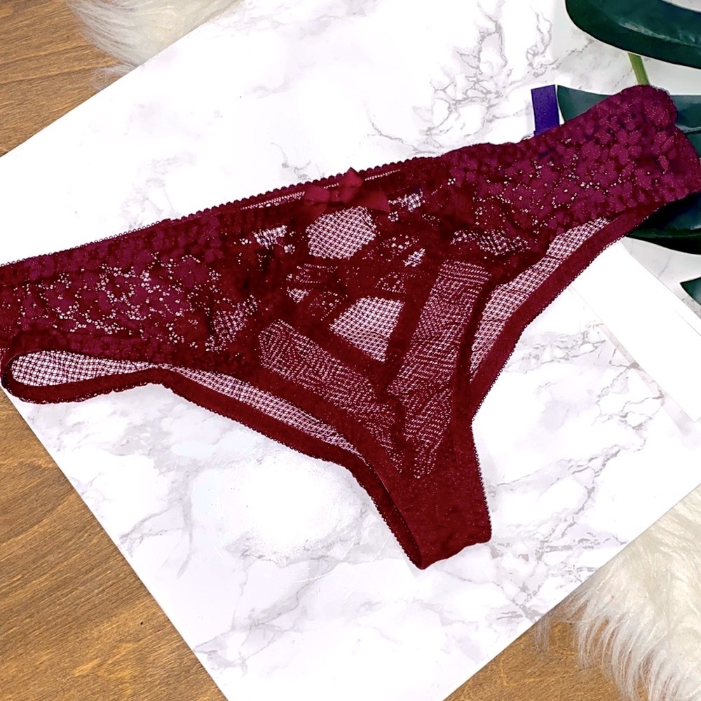 Sexy Lace Burgundy Panties